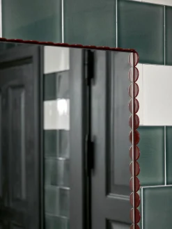 Arcs Mirror Rectangle L - Burgundy