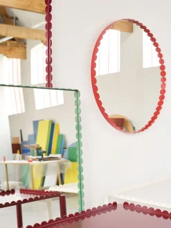 Arcs Mirror Round - Red