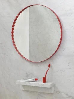 Arcs Mirror Round - Red