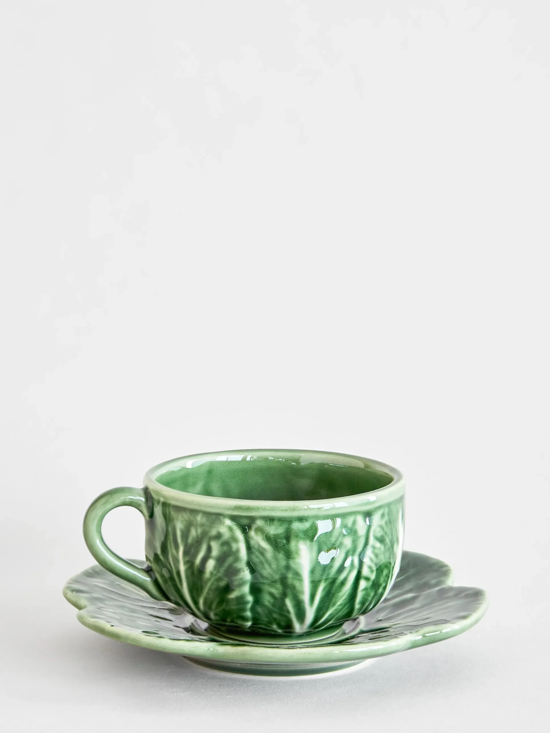 Cabbage Tea Cup with Saucer