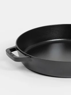 Cast Iron Double Handle Frying Pan Black - 34 cm