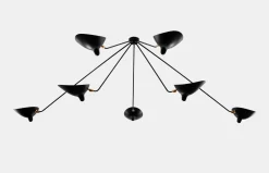Ceiling Lamp with Seven Fixed Arms