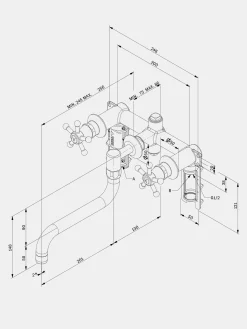 Christiansborg Built-in Tap Swivel S200 - Brass