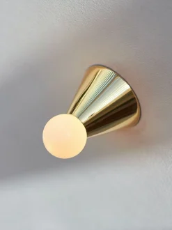 Cone Light Wall/Ceiling Mounted - Polished Brass