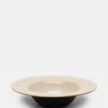 Degustation Small Round Misty Grey and Dark Blue