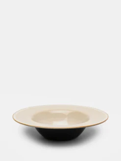 Degustation Small Round Misty Grey and Dark Blue