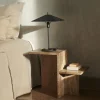 Distinct Side Table - Dark Brown Travertine