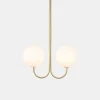 Double Angle Pendant - Satin Brass