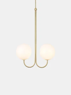 Double Angle Pendant - Satin Brass