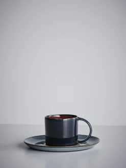 Espresso Cup With Saucer - Dark Blue - Smokey Blue