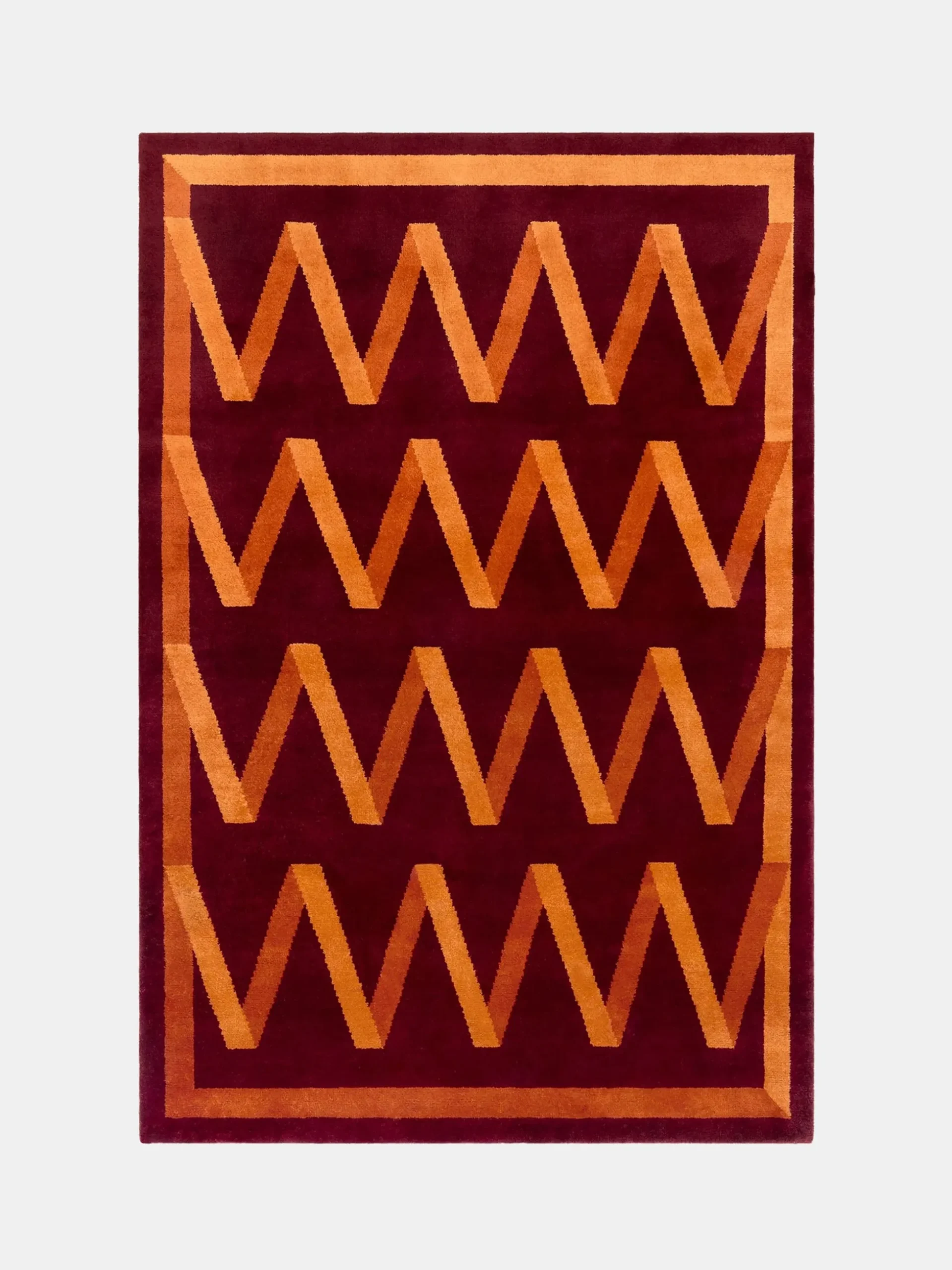 Folding Ribbon Rug - Burgundy
