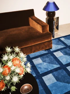 Garden Maze Rug - Blue