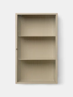 Haze Wall Cabinet - Reeded Glass -Cashmere