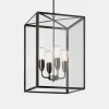 Ilford Large Pendant - Dark Bronze - Clear Glass