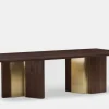 Izar Dining Table - Brushed Brass