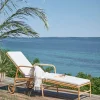 Josephine Exterior Sunbed - Natural/White