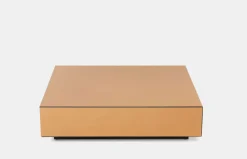 Mirror Block Coffee Table - Smokey Brown - 80 cm