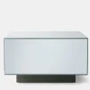 Mirror Block Table - Clear - 60 cm