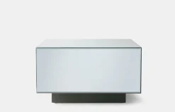 Mirror Block Table - Clear - 60 cm