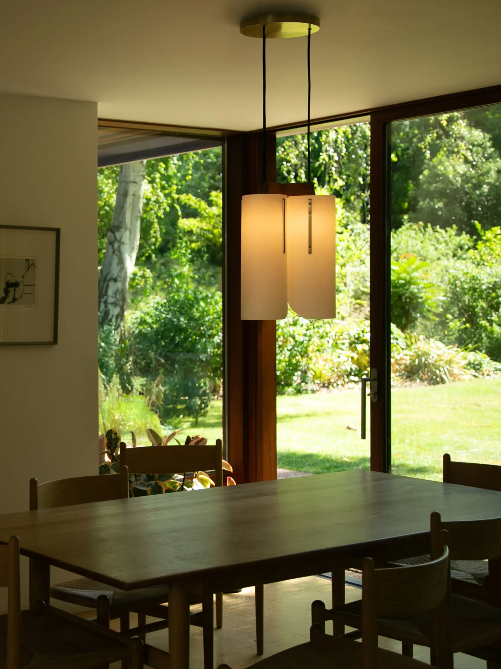 Modernist Triple Drop Suspension Lamp