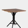 Nicole Cafe Table Rectangular - Teak - Black Base