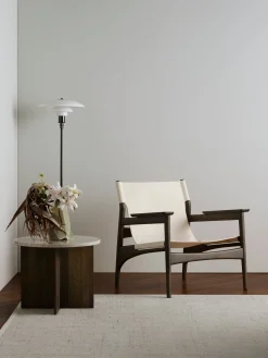 N-ST01 Side Table - Smoked Oak - Marble