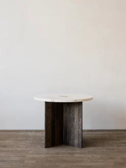 N-ST01 Side Table - Smoked Oak - Marble