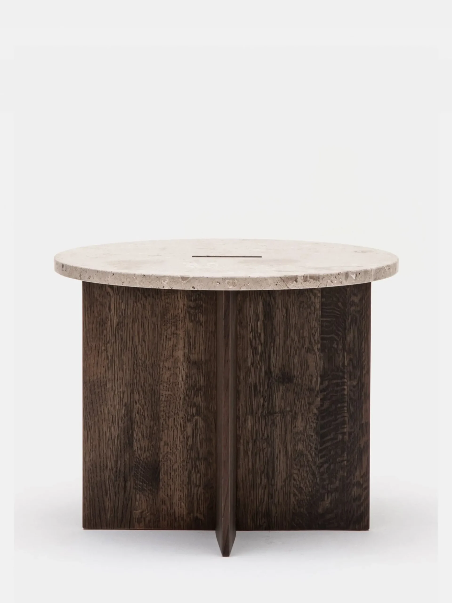 N-ST01 Side Table - Smoked Oak - Marble