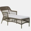Olivia Exterior Sunbed - Antique Grey - White Cushion