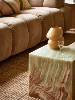 Onyx Marble Block Table