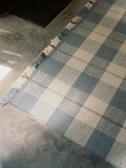 Plaid - Blue/Cream