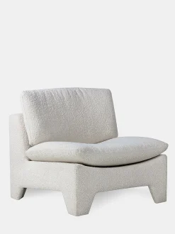 Retro lounge fauteuil - boucle cream