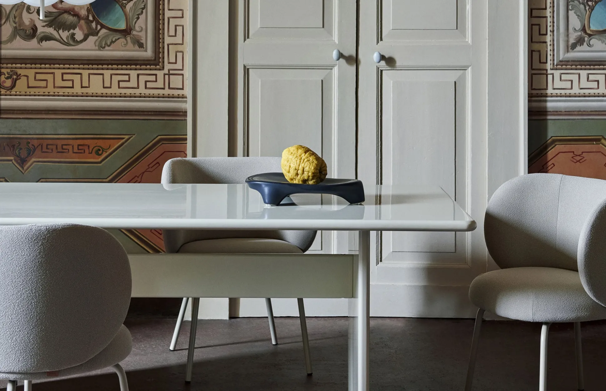 Rink Dining Table - Eggshell