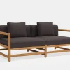 Saltholm Sofa - Teak - Grey Brown Cushions