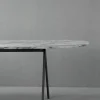 Saw Table White Marble