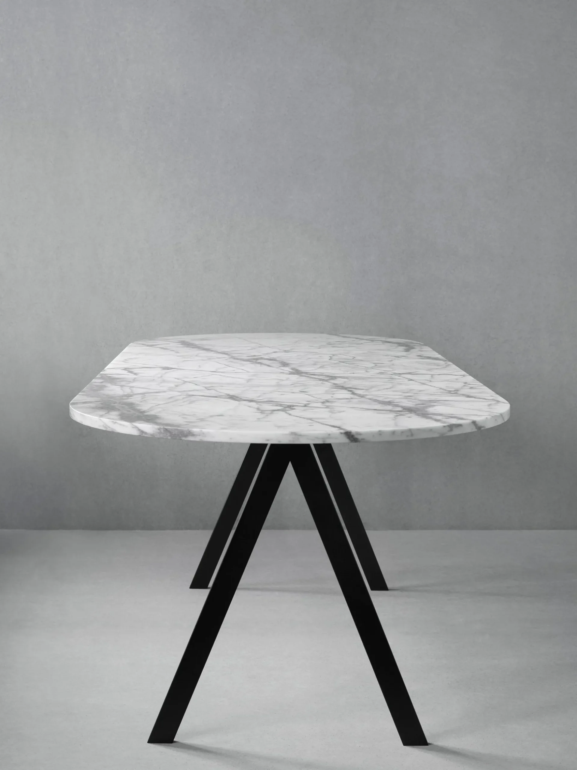 Saw Table White Marble