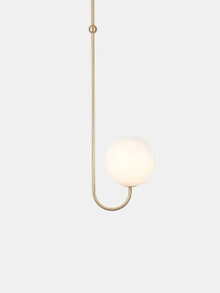 Single Angle Ceiling Mounted - Satin Brass