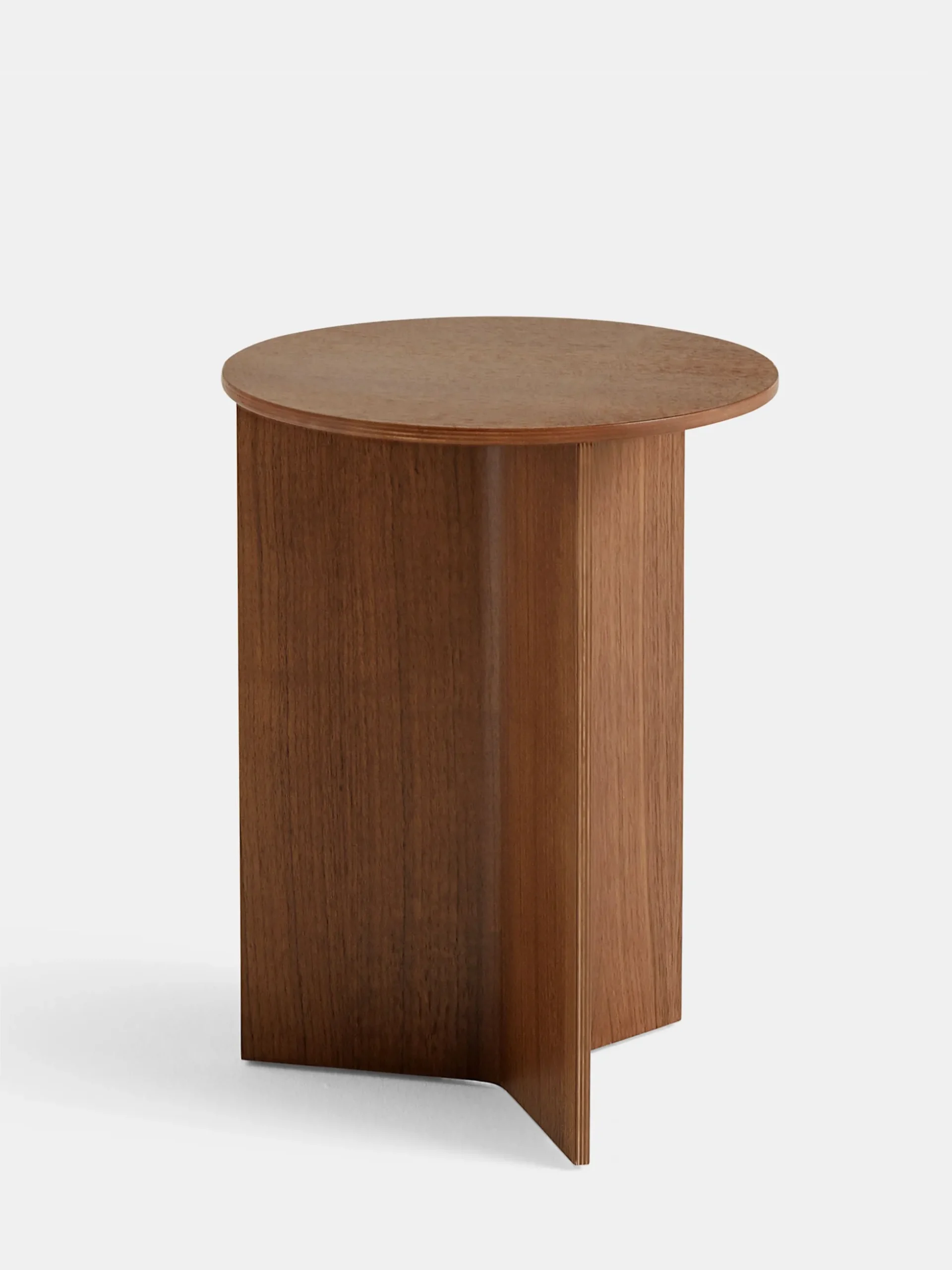 Slit Table Wood Round High - 35cm