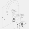 SP Tap U200 - 2-hole - Brass