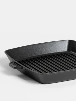Square Cast Iron Grill Pan Black - 30 cm