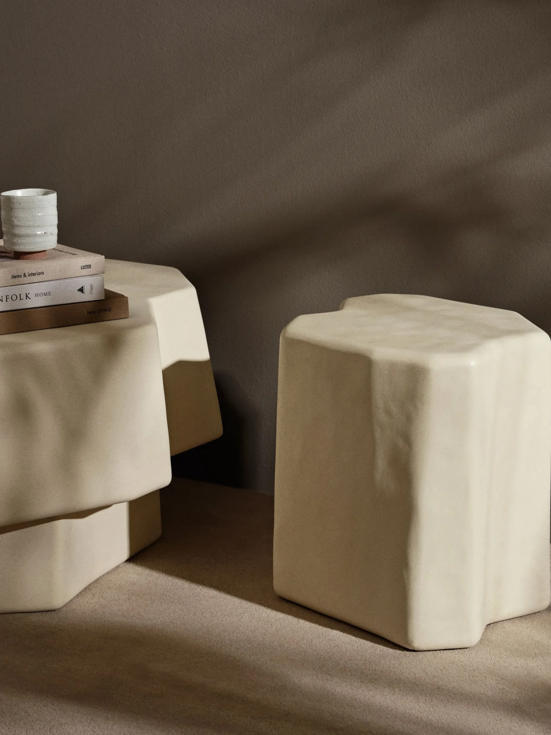Staffa Stool - Ivory