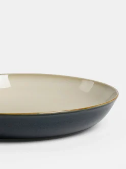 Terres de Rêves - Pasta Plate - Misty Grey/Dark Blue