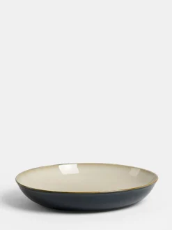 Terres de Rêves - Pasta Plate - Misty Grey/Dark Blue