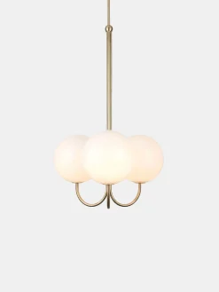 Triple Angle Ceiling Mounted - Satin Brass