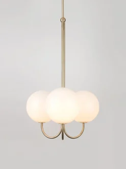 Triple Angle Ceiling Mounted - Satin Brass