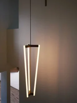 Tube Chandelier Satin Brass