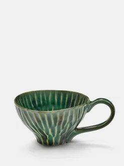 Verde Lanza Cappuccino Cup with Saucer