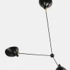 Wall Lamp Three Rotating Straight Arms