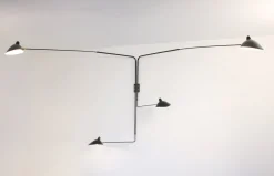 Wall Lamp with Four Rotating Straight Arms
