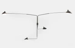 Wall Lamp with Four Rotating Straight Arms